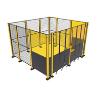 Modular Industrial Safety Fencing for Robot Workstations and Warehouse Partitions
