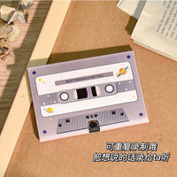 Recordable Voice Message Greeting Card with Cassette Tape Design for Valentine's Day & Birthdays