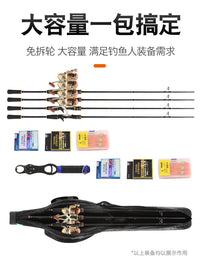 Fishing Rod Hard Case Bag Large Capacity Tackle Storage for Lure Raft Fishing