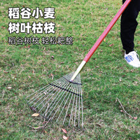 Heavy-Duty Telescopic Steel Wire Rake for Garden and Farm Use