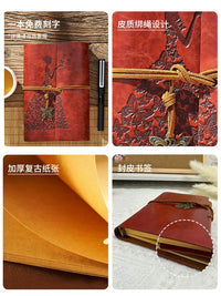 A6 Refillable Travel Journal Planner with Zipper Pouch and Pen, Creative Diary Notebook for Gifts