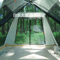 Outdoor 3-8 Person Camping Tent with Vestibule, Sunshade, and Rain Protection