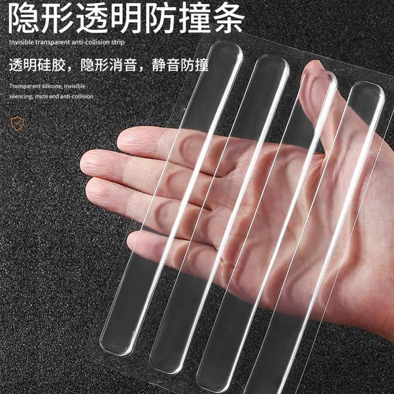 Silicone Door Handle Wall Protector Pads - Self-Adhesive, Transparent, Noise-Reducing