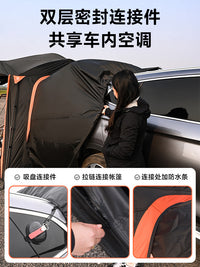 Quick-Open Hydraulic Rooftop Tent with Awning for Camping