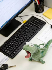 Funny Mint Green Lizard Plush Toy Keychain for Friends and Kids