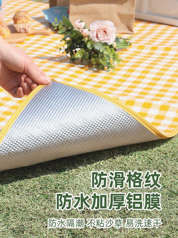 Outdoor Picnic Blanket Camping Mat - Waterproof, Thickened, Portable for Hiking, Beach, and Tent