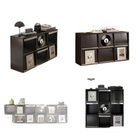 Storage Cabinet with Flip-Up Door, Bookshelf, Display Cabinet, Living Room Organizer, Bedroom Chest of Drawers, Record Cabinet