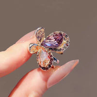 Purple Bowknot Mini Hair Claw Clip for Women, Elegant Jewelry Accessory for Evening Dresses