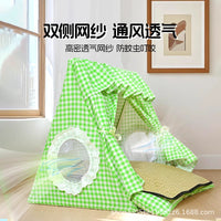 Pet Tent Bed for Cats and Small Dogs, Washable Semi-Enclosed Pet House, All Seasons