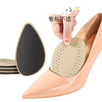 Leather Latex Forefoot Pads for High Heels - Non-Slip, Breathable, Sweat-Absorbing Half-Yard Inserts