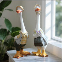 Cartoon Duck Garden Statues Outdoor Decor for Patios and Villas