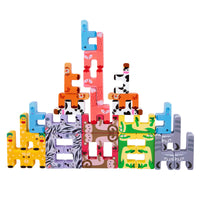 Kids Creative Animal Stacking Blocks Wooden Educational Balance Toy