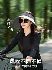 Women's Summer Wide Brim Sun Visor Hat UV Protection Empty Top Hat
