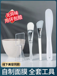 Silicone Facial Mask Mixing Bowl Set with Spatula and Brushes for Skincare Application