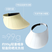 Foldable UV Protection Sun Visor Hat for Women, Outdoor Sports & Cycling Wide Brim Sun Hat