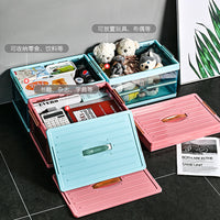 Outdoor Camping Storage Box with Foldable Table Lid - Large Capacity Picnic Car Organizer