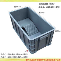 Narrow Turtle Tank with Drainage, Thickened Plastic Aquarium for Home Breeding