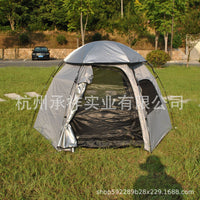 3-in-1 Waterproof UV Protection Double-Layer Hexagonal Tent for 6 Person Outdoor Camping