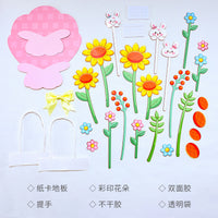 DIY Teacher's Day Flower Bouquet Greeting Card Kit for Kids