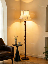 2026 New Ash Wood Floor Lamp with Vintage Style for Living Room Sofa Side, Retro Bedroom Shelf, and Ambient Table Lamp