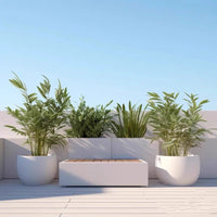 Stainless Steel Outdoor Planter Box with Partition Fence for Landscaping