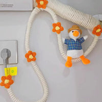 Decorative Rope Kit for Concealing Pipes with Squirrel & Pinecone Ornaments
