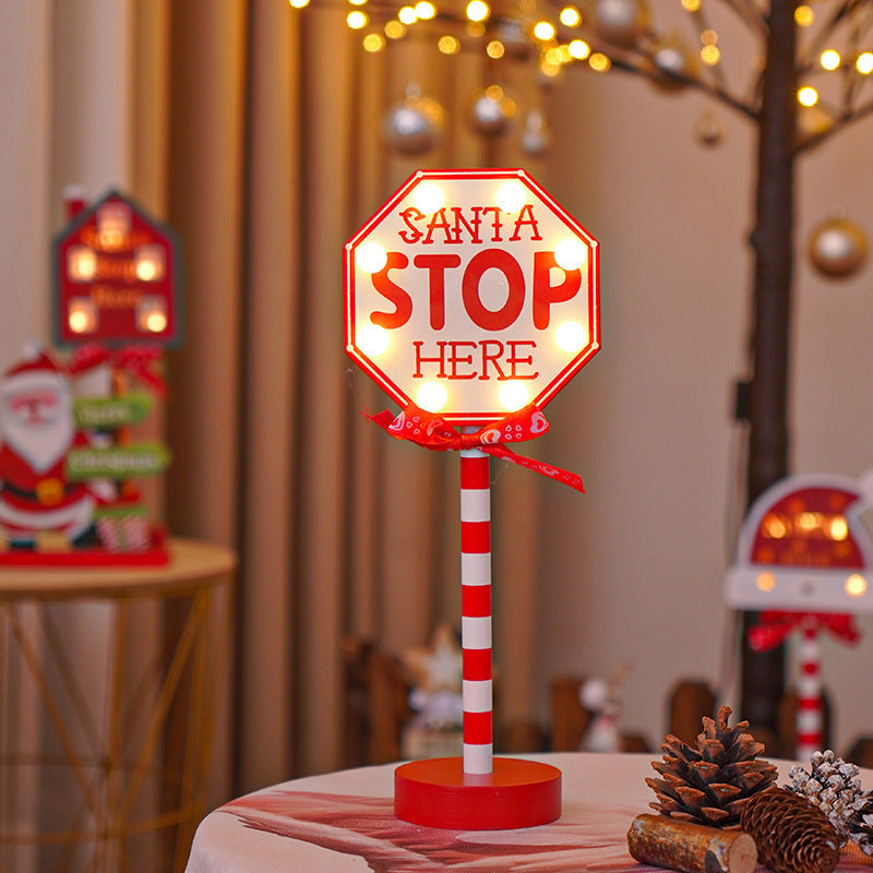 LED Christmas Decorative Lights, Battery Operated Holiday Window Display, Christmas Hat and Crown Shaped Lamps