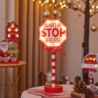 LED Christmas Decorative Lights, Battery Operated Holiday Window Display, Christmas Hat and Crown Shaped Lamps