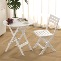 Portable Folding Round Table and Chair Set for Outdoor Camping and Home Use