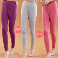 Women's High Waist Thermal Leggings Slim Fit Cotton Blend Warm Pants