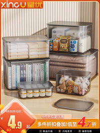 XinYou Transparent Desktop Storage Box for Sundries, Toys, Snacks, and Clothing