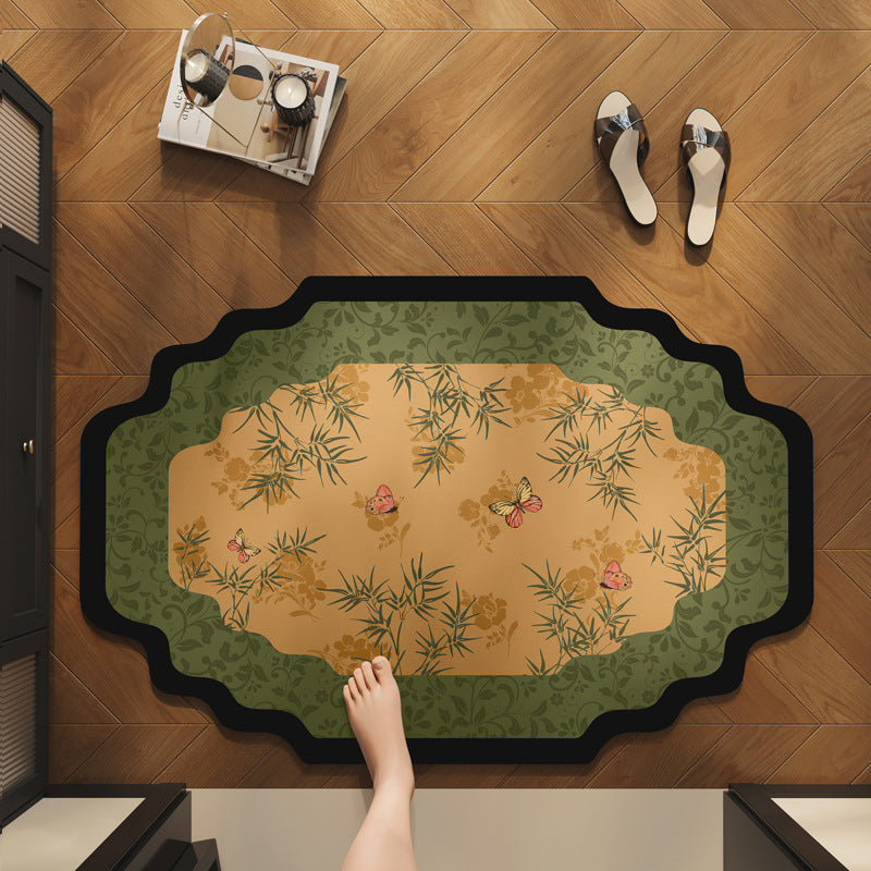 Diatomaceous Earth Bath Mat, Non-Slip Absorbent Quick Dry Shower Floor Mat for Home Bathroom
