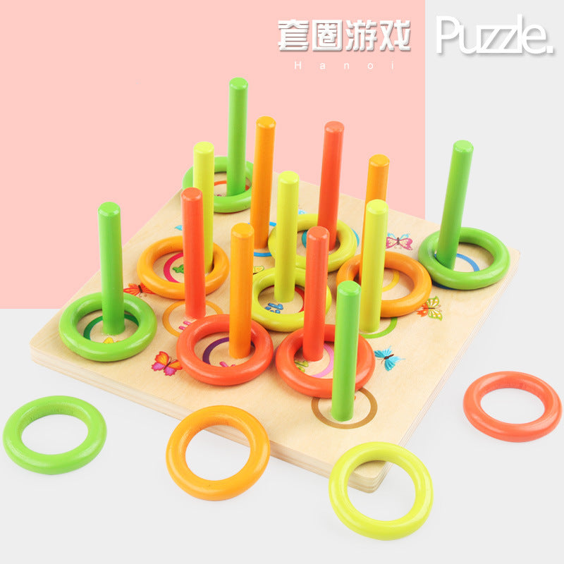 Kids' Educational Ring Toss Game for Early Learning, Enhances Manual Dexterity and Eyesight