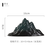 Zen Ceramic Mountain Aquarium Ornament for Micro Landscape and Flowing Water Features
