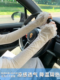 Summer Ice Silk UV Protection Arm Sleeves for Driving & Cycling