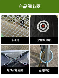 Indoor/Outdoor Golf Hitting Net with Chipping Target and Practice Mat