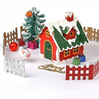 DIY Cardboard House Craft Kit for Kids, Educational Assembly Model Playhouse