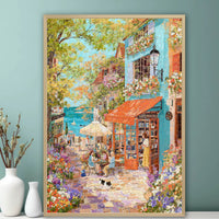 Healing Spring Flower Shop Wooden Jigsaw Puzzle for Adults and Girls, High Difficulty