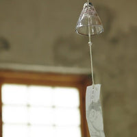 Japanese Style Glass Wind Chime for Home Decor, Hand-Painted Creative Wind Bell Ornament