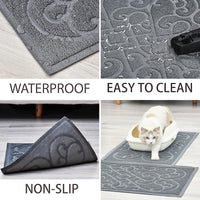 Cat Litter Mat, Thick Waterproof Washable Non-Slip Litter Trapper Mat for Kitten Paws, Easy to Clean