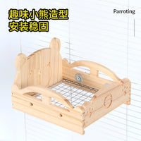 Wooden Parrot Bed Hammock for Small to Medium Birds
