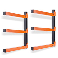 Wall-Mounted Firewood Storage Rack Metal Log Holder for Indoor Outdoor Use