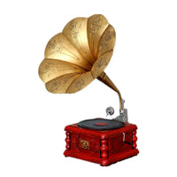 Vintage Phonograph Ornament Retro Shanghai Style Antique Record Player Model for Shop Decor