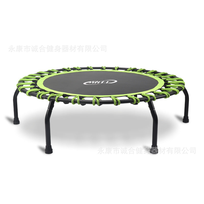 Adult & Kids Round Fitness Trampoline with Handrail for Indoor/Outdoor Exercise