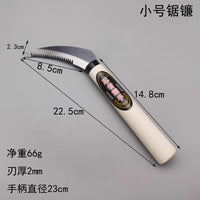 Ninja Bear Hand All-Steel Saw Sickle with Wooden Handle for Weeding and Grass Cutting