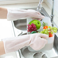Household Waterproof Rubber Dishwashing Gloves for Kitchen and Laundry, Thin Latex Cleaning Gloves