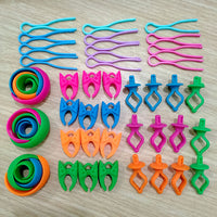 48-Piece Silicone Bobbin Clips and Bobbin Holders Set for Sewing Machine Thread Spool Organization