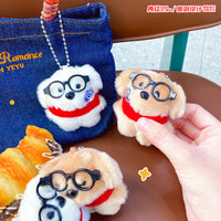 Magnetic Plush Dog Keychain Couple Bag Charm
