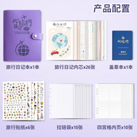 Travel Journal Notebook for Tickets and Mementos, A5 Loose-Leaf Organizer