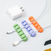 Self-Adhesive Cable Organizer Clips for Desk and Data Cables